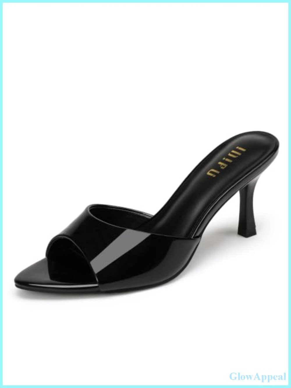 Women's Kitten Heel Mules Pointed Peep Toe Slip On Dress Sandals 3 Inch